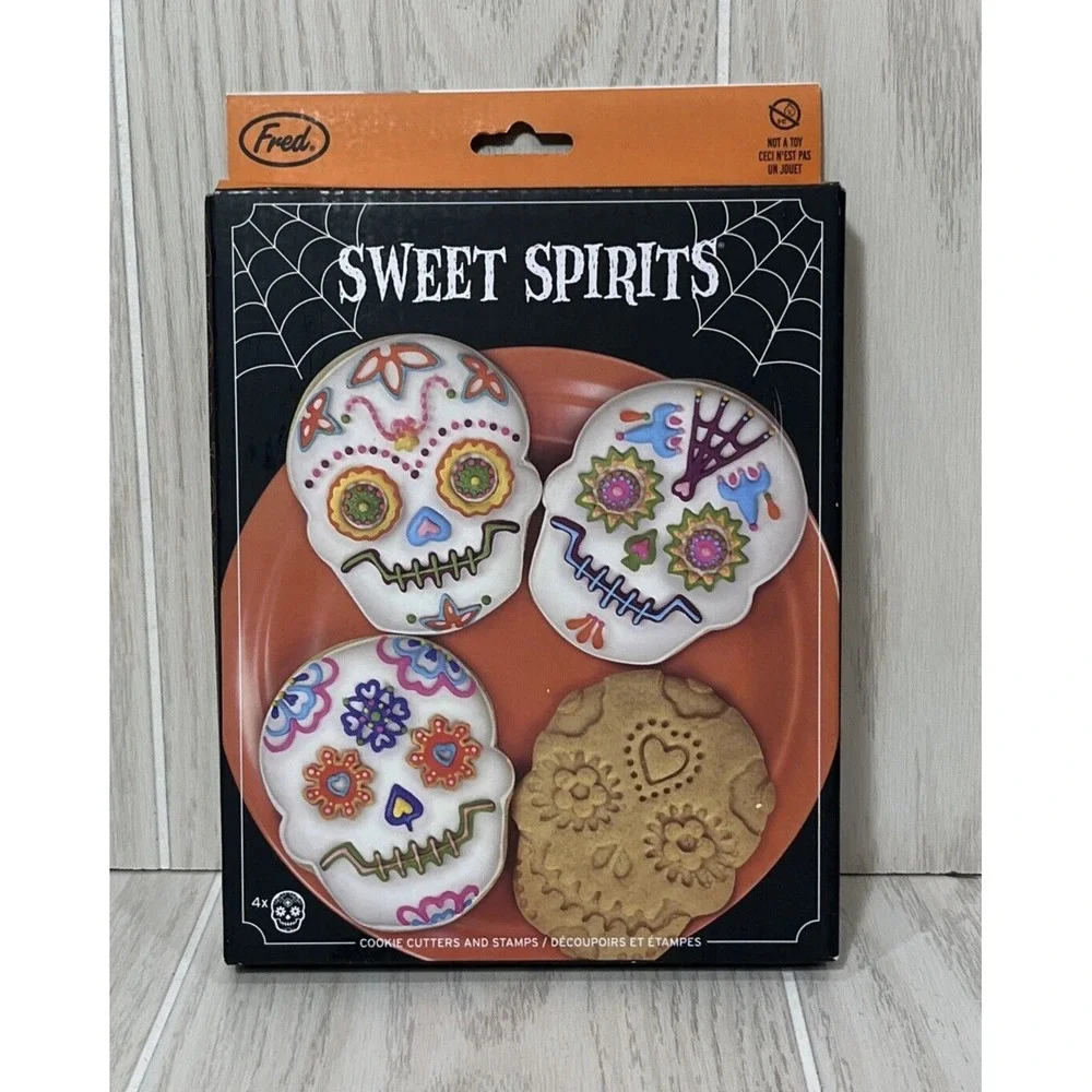 Fred Sweet Spirits Day of the Dead sugar skull cookie cutters stamps new set 4